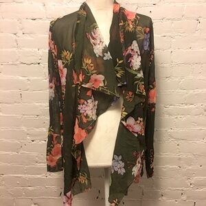 NWT Fuzzi mesh jacket green floral size m Gaultier